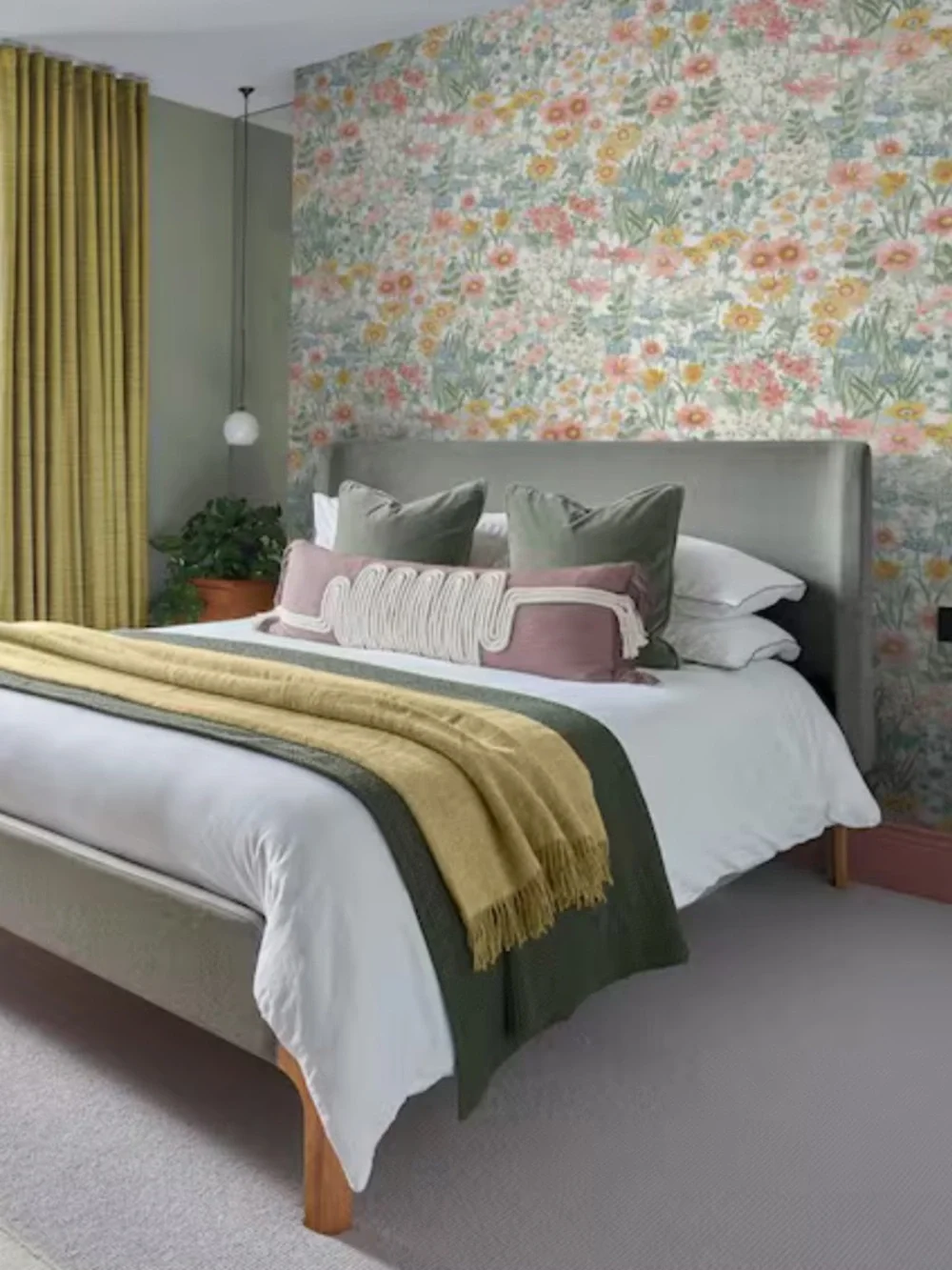 1 Roll Wallflower Day White Background Wallpaper by Graham & Brown Floral Meadow